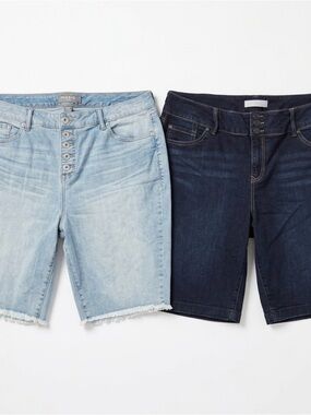 Torrid Blue Jean Denim Short Shorts Bundle Lot Plus Size 22 24